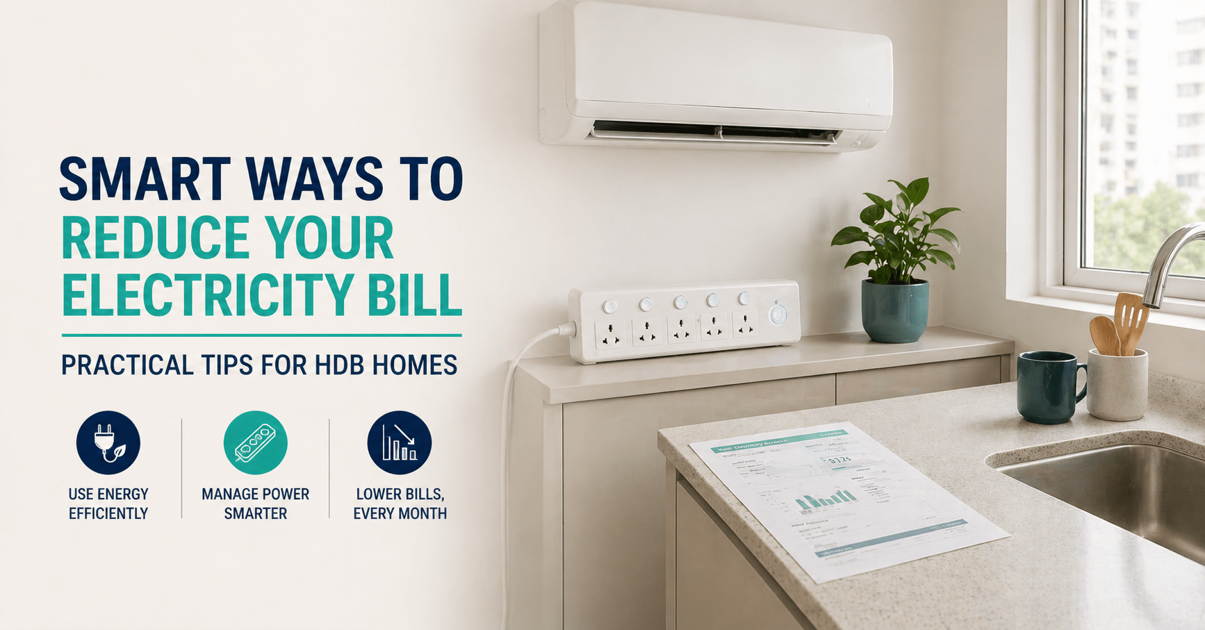How to reduce electricity bill Singapore - HDB home energy saving tips