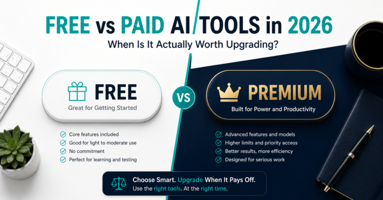 Free vs paid AI tools 2026 — when to upgrade and which plans are actually worth it