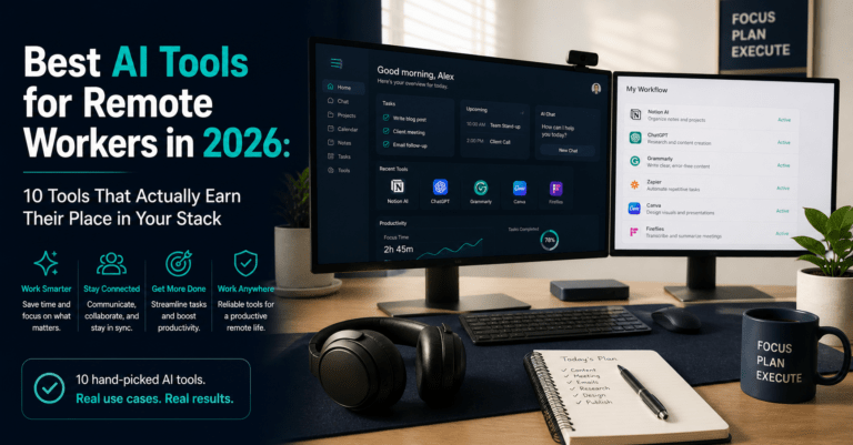 Best AI tools for remote workers 2026 — productivity stack for distributed teams
