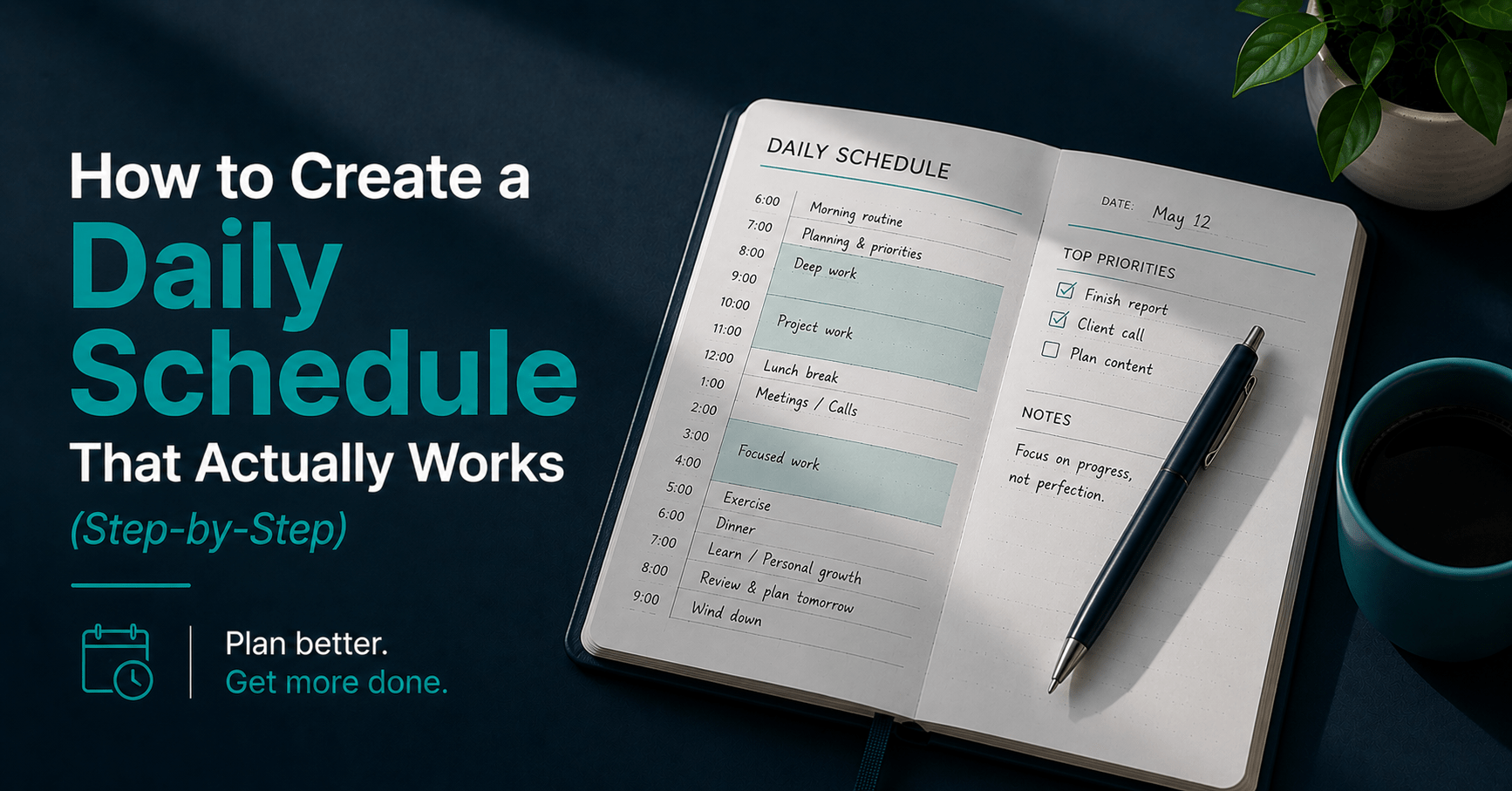 How to create a daily schedule