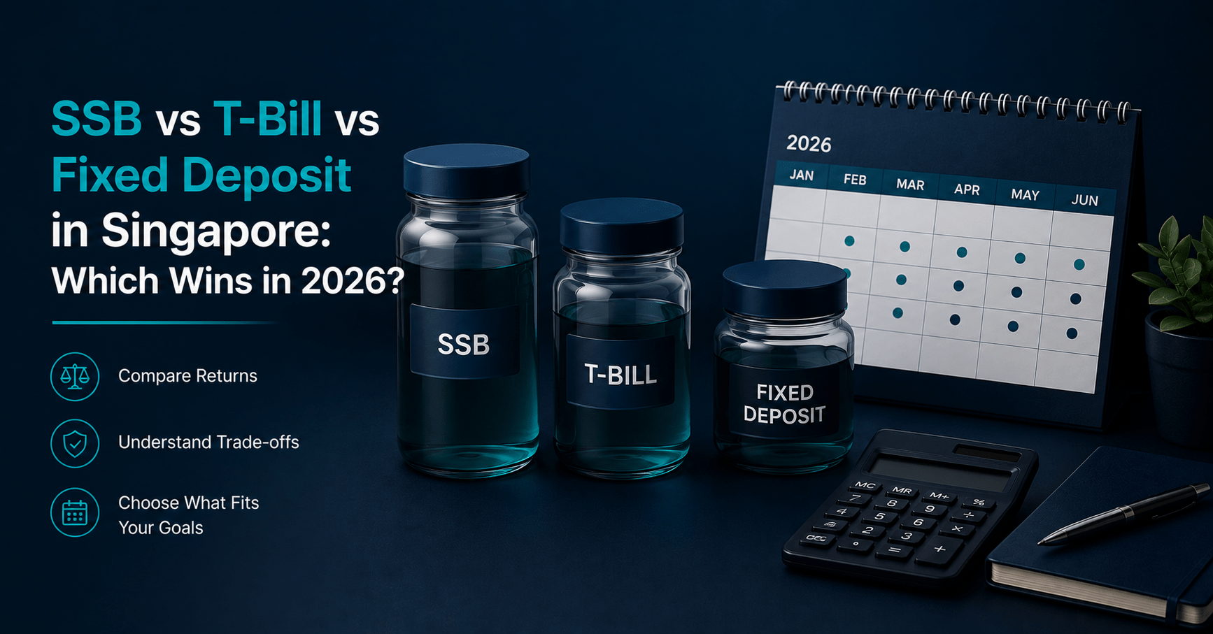 SSB vs T-bill vs fixed deposit Singapore 2026 comparison showing yields and liquidity differences