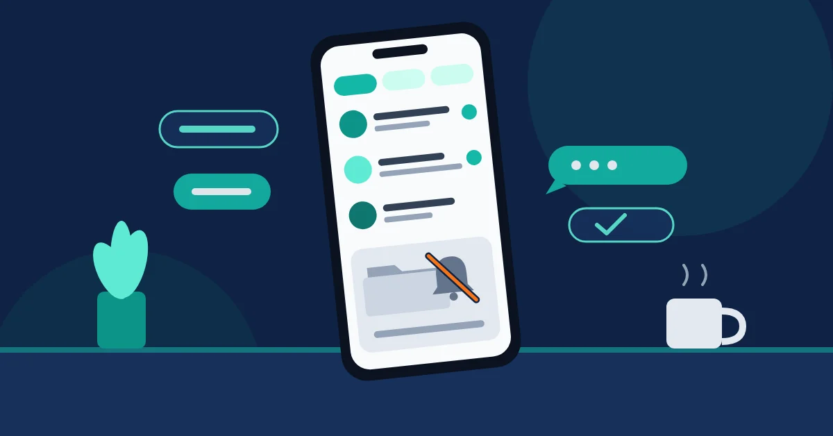 Smartphone showing muted and archived WhatsApp groups to fix WhatsApp group chat overload